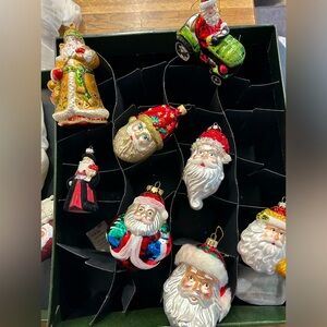 8 Santa Ornaments